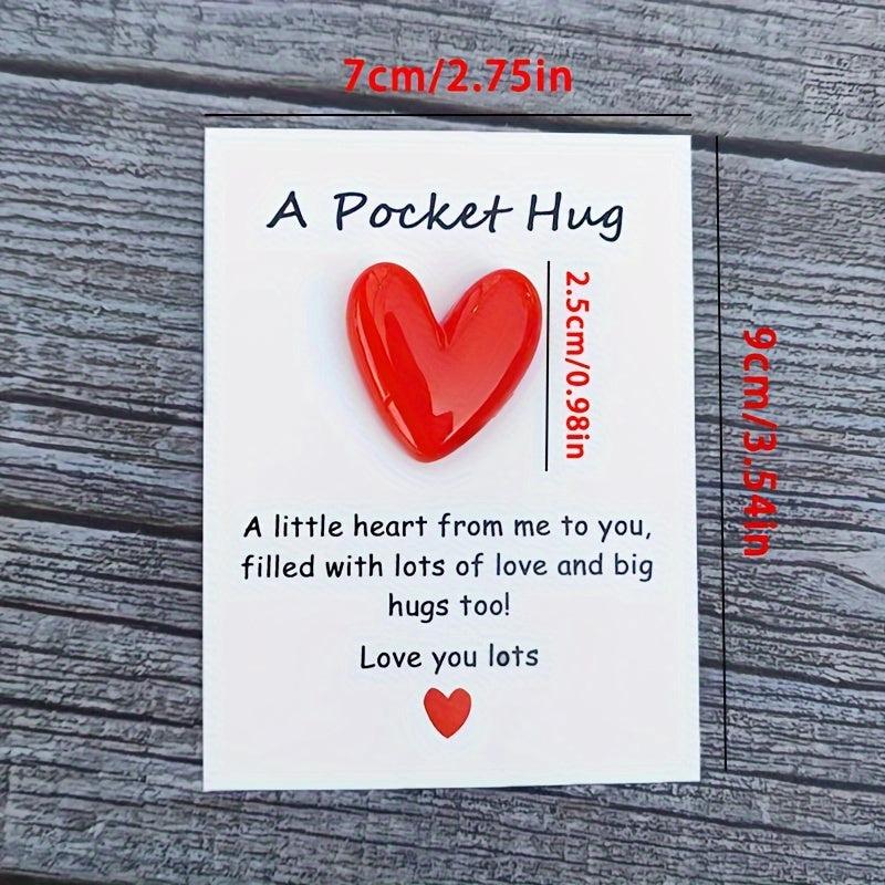 Pocket Hug Poem Card Isolation Gift Resin Animal Decoration Encouraging Greeting