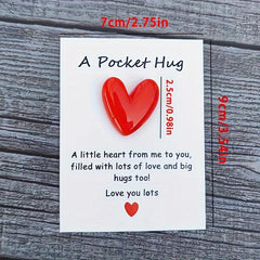 Pocket Hug Poem Card Isolation Gift Resin Animal Decoration Encouraging Greeting
