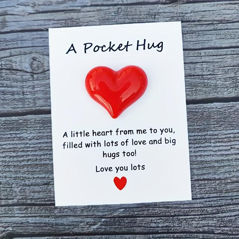 Pocket Hug Poem Card Isolation Gift Resin Animal Decoration Encouraging Greeting