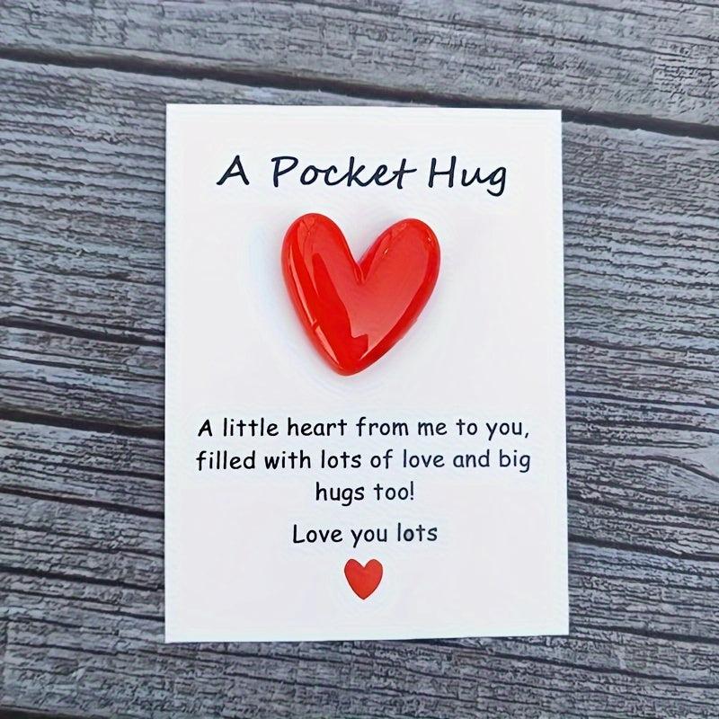 Pocket Hug Poem Card Isolation Gift Resin Animal Decoration Encouraging Greeting