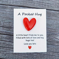 Pocket Hug Poem Card Isolation Gift Resin Animal Decoration Encouraging Greeting
