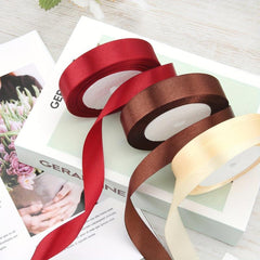 3 Rolls 22m Ribbon Gift Wrapping Ribbon Bouquet Packaging Satin Ribbon