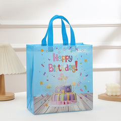 4pcs Birthday Tote Gift Bags Handles Shopping Totes Holiday Party Kids Favor