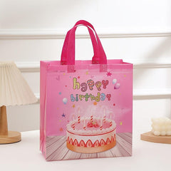 4pcs Birthday Tote Gift Bags Handles Shopping Totes Holiday Party Kids Favor