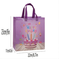 4pcs Birthday Tote Gift Bags Handles Shopping Totes Holiday Party Kids Favor