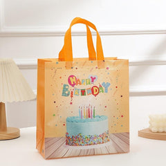 4pcs Birthday Tote Gift Bags Handles Shopping Totes Holiday Party Kids Favor