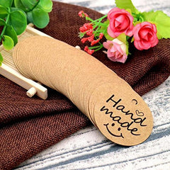 100pcs DIY Gift Tag Round Tag Paper Gift Tag Baking Tag Teenager Stuff