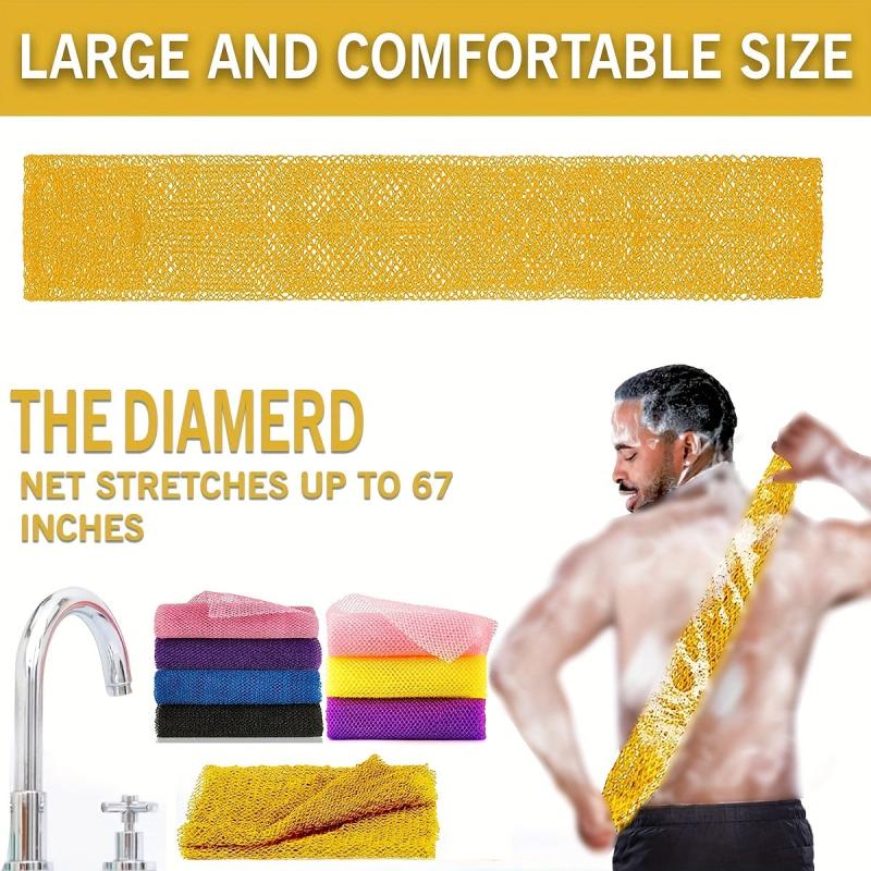 African Mesh Exfoliating Back Bath Scrub Washcloth