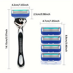 5-Layer Safety Razor Set for Men and Women Classic Shaving Razor
