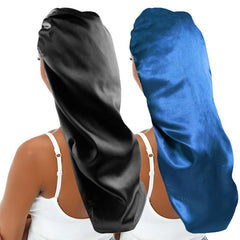 2pcs Long Satin Bonnet Hair Bonnet For Sleeping Long Braids Bonnets