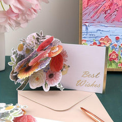 3D Pop up Bouquet Greeting Card - Gift For Women Bosses And Friends