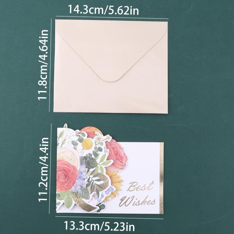 3D Pop up Bouquet Greeting Card - Gift For Women Bosses And Friends