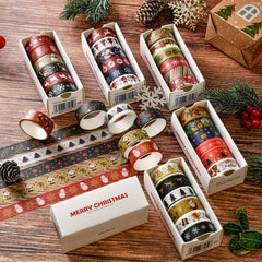 6pcs Christmas Washi Tape DIY Hand Account Sticker Christmas Decoration Tape