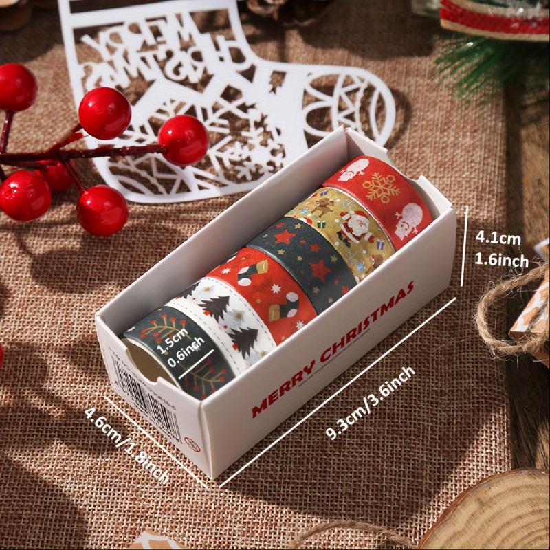 6pcs Christmas Washi Tape DIY Hand Account Sticker Christmas Decoration Tape