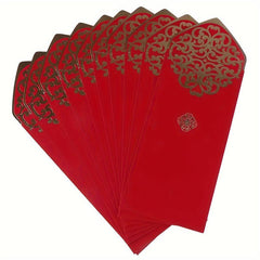 10pcs Chinese Style Happy New Year Red Envelopes with Dragon Blessing