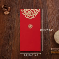 10pcs Chinese Style Happy New Year Red Envelopes with Dragon Blessing