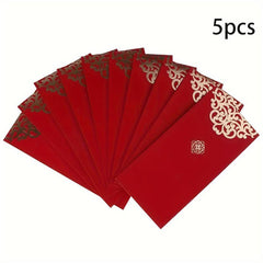 10pcs Chinese Style Happy New Year Red Envelopes with Dragon Blessing