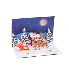 1pc Merry Christmas Pop Up Card With Envelop
