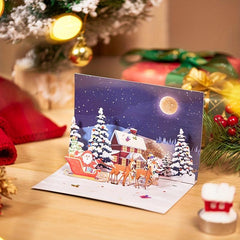 1pc Merry Christmas Pop Up Card With Envelop