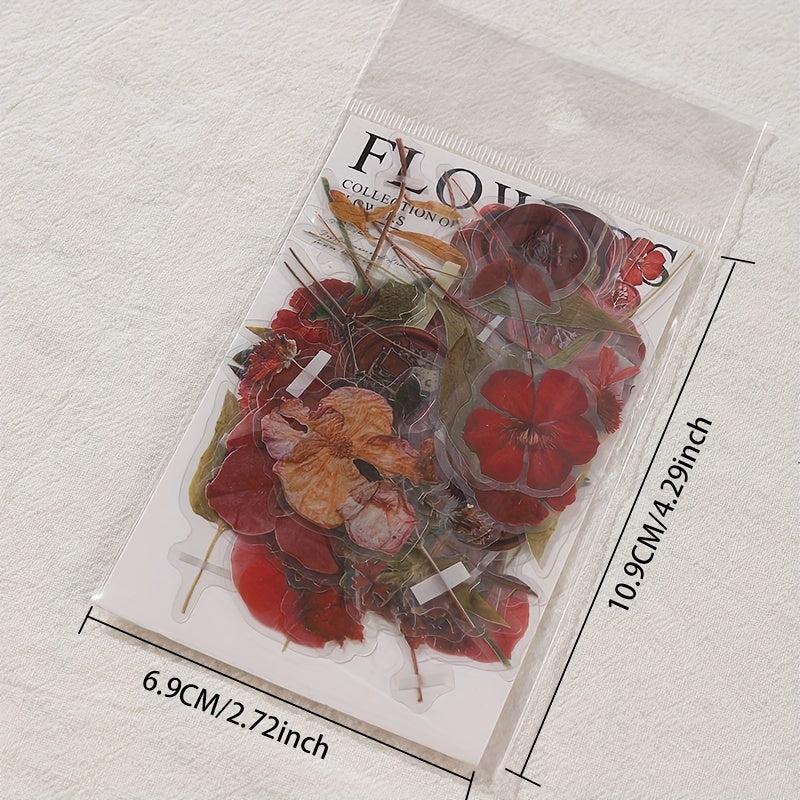 Retro Flower Plant Sticker DIY Decoration Scrapbook Photo Album Craft Supplies