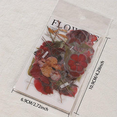 Retro Flower Plant Sticker DIY Decoration Scrapbook Photo Album Craft Supplies