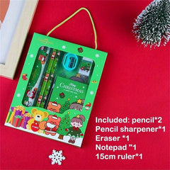 6pcs Christmas Stationery Set School Rewards Supplies Kit Navidad Decorations