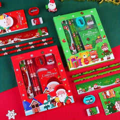 6pcs Christmas Stationery Set School Rewards Supplies Kit Navidad Decorations
