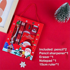 6pcs Christmas Stationery Set School Rewards Supplies Kit Navidad Decorations