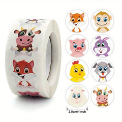 500pcs Round Animal Zoo Sticker Label Scrapbooking Gift Seal Decor