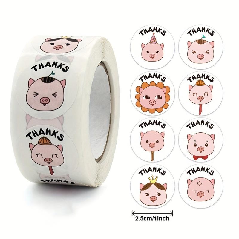 500pcs Round Animal Zoo Sticker Label Scrapbooking Gift Seal Decor