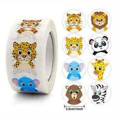 500pcs Round Animal Zoo Sticker Label Scrapbooking Gift Seal Decor