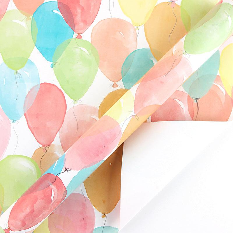 Colorful Cartoon Birthday Gift Wrapping Paper Roll - 3m