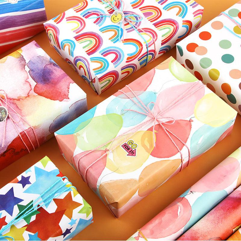 Colorful Cartoon Birthday Gift Wrapping Paper Roll - 3m