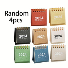 4pcs Mini Desk Calendar Small Desk Calendar Portable Desktop Calendar