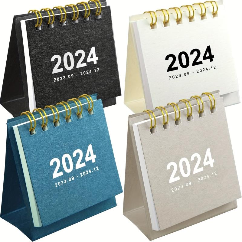 4pcs Mini Desk Calendar Small Desk Calendar Portable Desktop Calendar