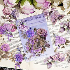 20 Sheets Plant & Flower Hot Stamp Stickers DIY Scrapbook School Supplies