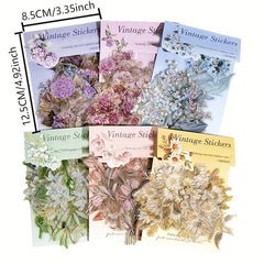 20 Sheets Plant & Flower Hot Stamp Stickers DIY Scrapbook School Supplies