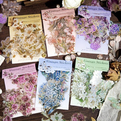 20 Sheets Plant & Flower Hot Stamp Stickers DIY Scrapbook School Supplies