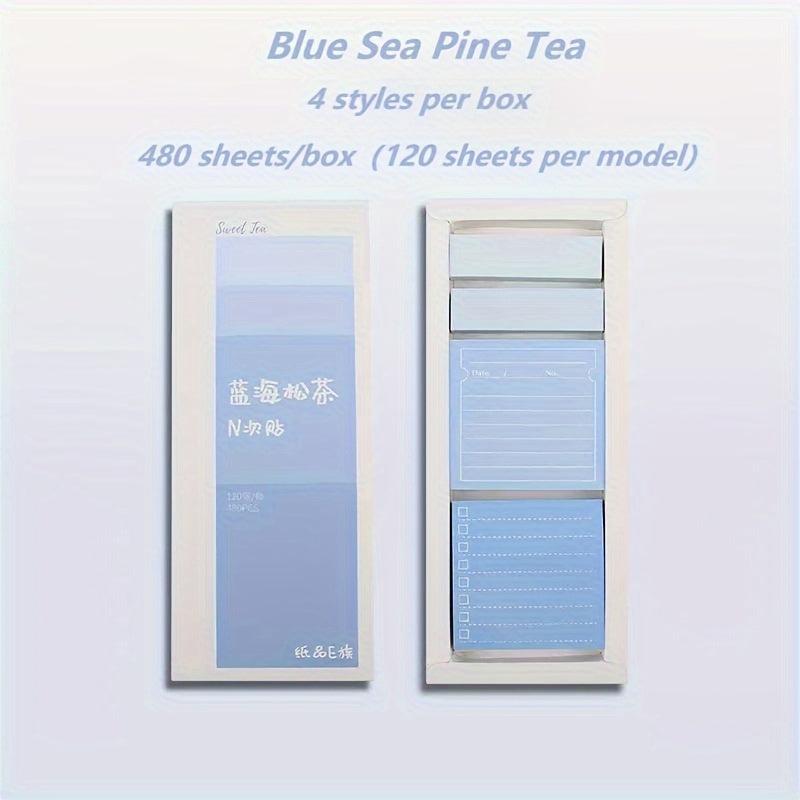 480 Sheets Gradient Self-adhesive Notebooks for School Office Use