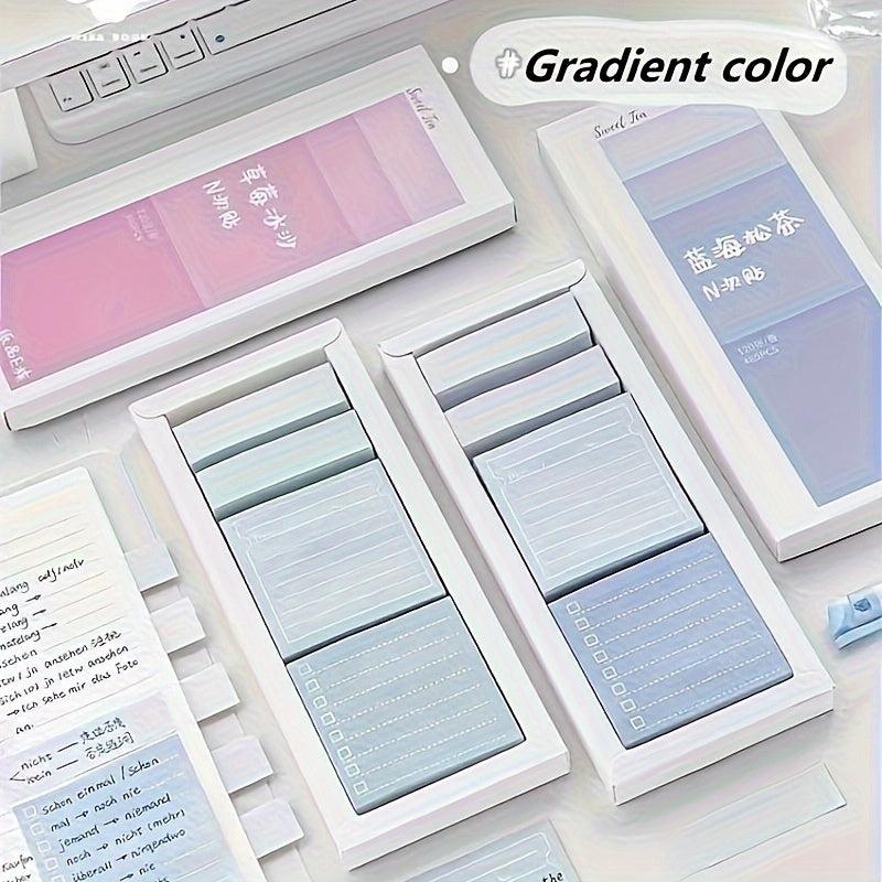 480 Sheets Gradient Self-adhesive Notebooks for School Office Use