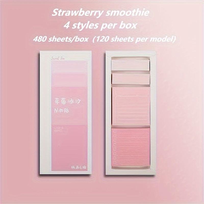 480 Sheets Gradient Self-adhesive Notebooks for School Office Use