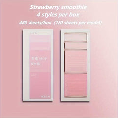480 Sheets Gradient Self-adhesive Notebooks for School Office Use