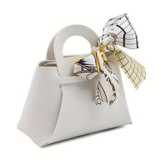 10pcs Leather Gift Bags Wedding Favour Bag For Guest Mini Handbag With Ribbon