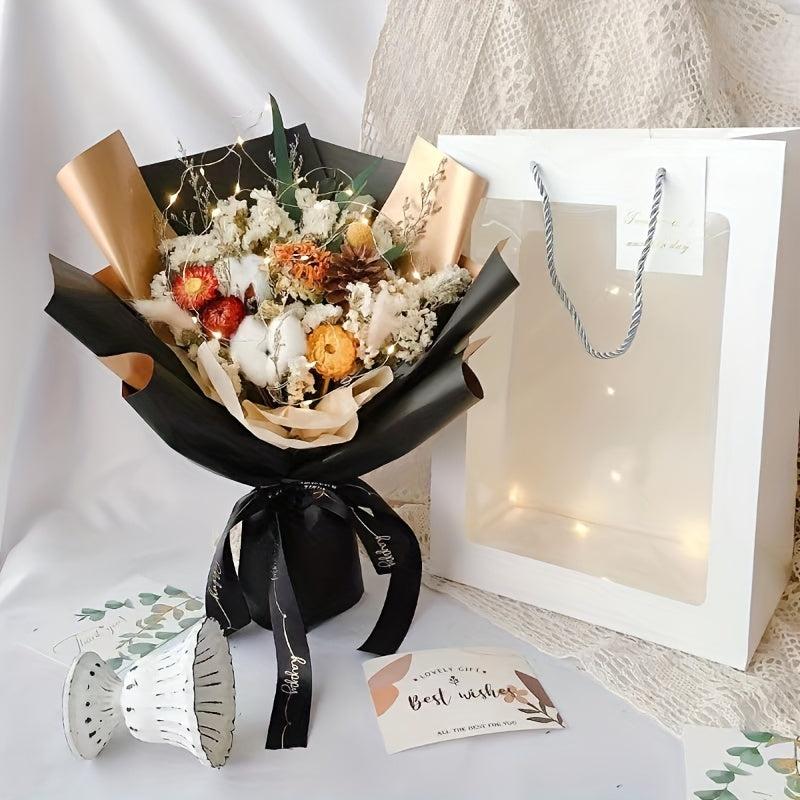 10pcs Waterproof Golden Flower Wrapping Paper for Party