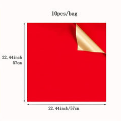 10pcs Waterproof Golden Flower Wrapping Paper for Party