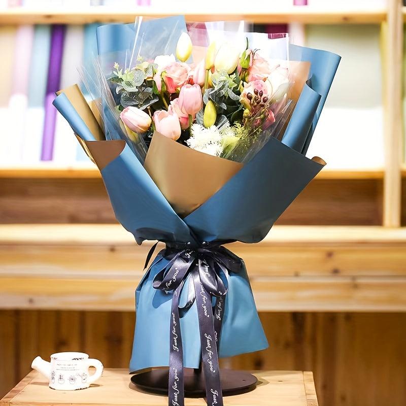 10pcs Waterproof Golden Flower Wrapping Paper for Party