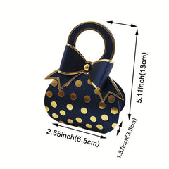 10pcs Polka Dot Bow Candy Boxes for Parties