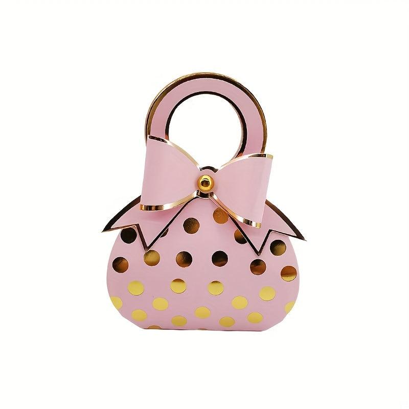 10pcs Polka Dot Bow Candy Boxes for Parties