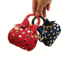 10pcs Polka Dot Bow Candy Boxes for Parties