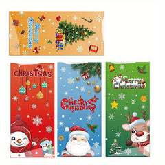 50pcs Christmas Gift Packaging Bag Candy Cookie Bag Food Packaging Bag